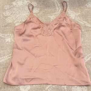 Express Blush Lace Detail Cami Top NWT